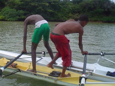 Nemato rowers practicing boat skills